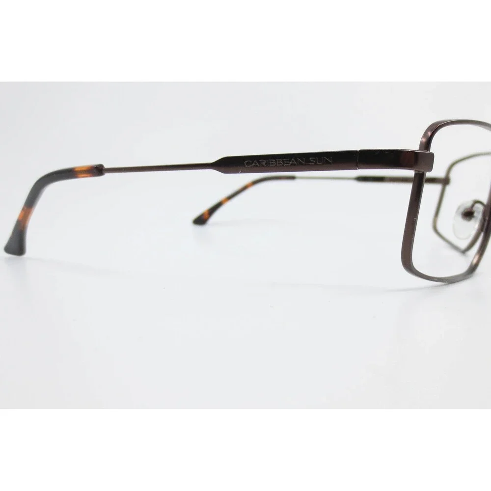 Caribbean Sun CS0045M Rectangular Bronze Metal Eyeglasses Frames 62-15-125